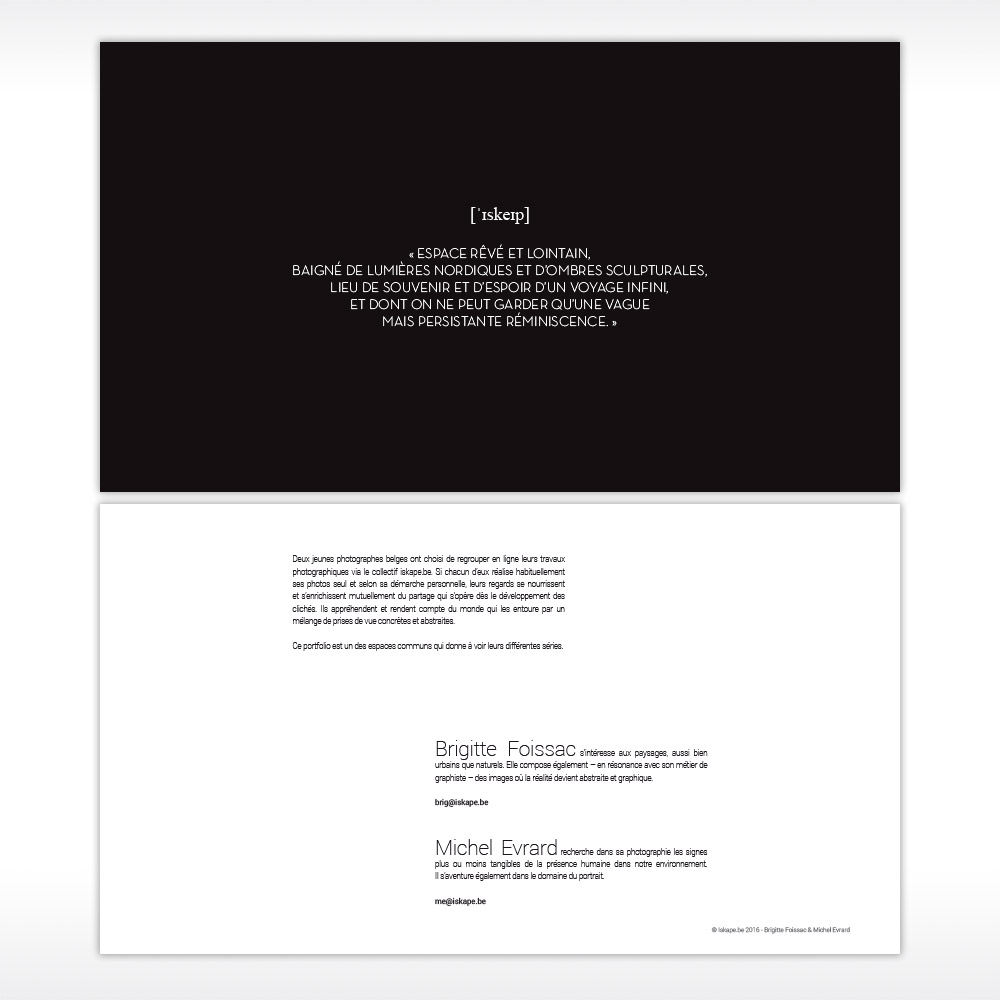 iskape identity & book lay-out