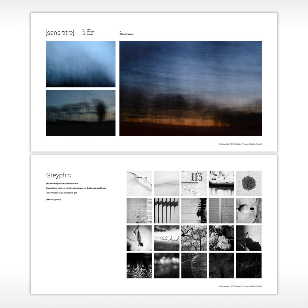 Identité visuelle d'iskape et layout d'un livre